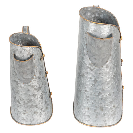 Clayre & Eef | Decoratieve Schenkkan Grijs 29x16x29 / 24x14x21 cm | 6Y4877