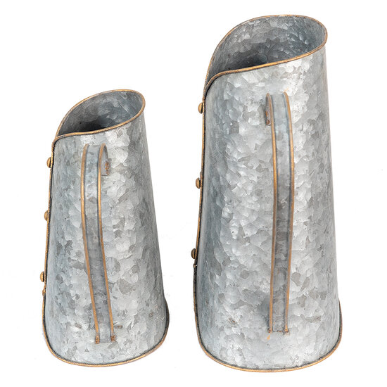 Clayre & Eef | Decoratieve Schenkkan Grijs 29x16x29 / 24x14x21 cm | 6Y4877