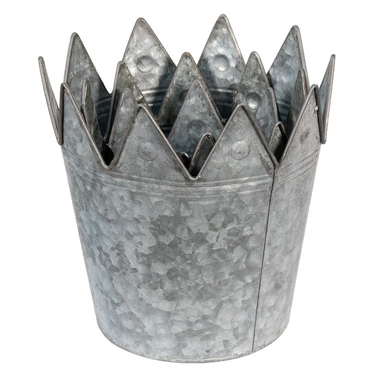 Clayre & Eef | Planthouder Grijs ø 29x27 / ø 25x24 / ø 21x20 cm | 6Y4889