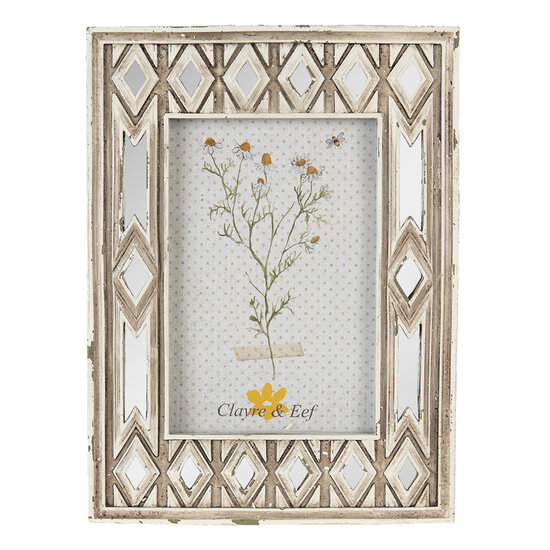 Clayre & Eef | Fotolijst Beige, Bruin 17x2x22 cm / 10x15 cm | 2F0961