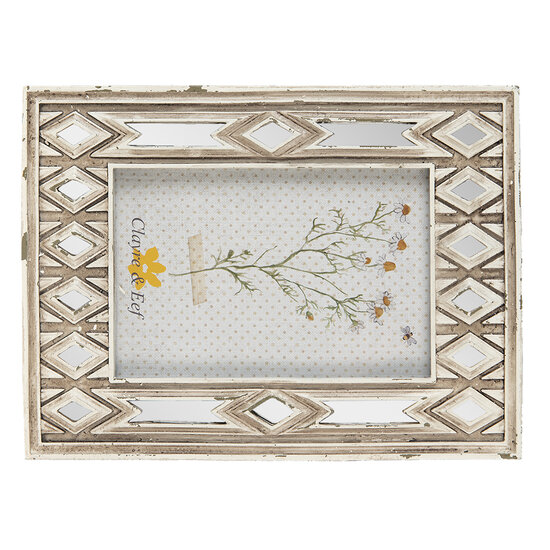 Clayre & Eef | Fotolijst Beige, Bruin 17x2x22 cm / 10x15 cm | 2F0961