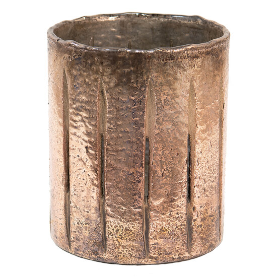 Clayre & Eef | Glazen Theelichthouder Roze ø 13x16 cm | 6GL3629