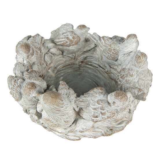 Clayre & Eef | Bloempot Grijs ø 27x12 cm | 6TE0407