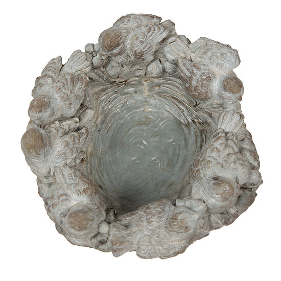 Clayre & Eef | Bloempot Grijs ø 27x12 cm | 6TE0407