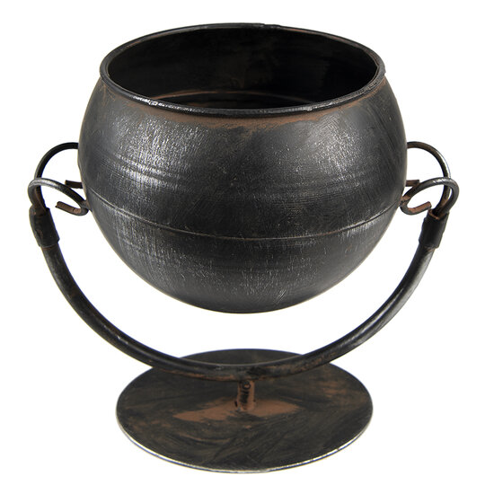Clayre & Eef | Bloempot Binnen Zwart 19x15x19 cm | 6Y5024