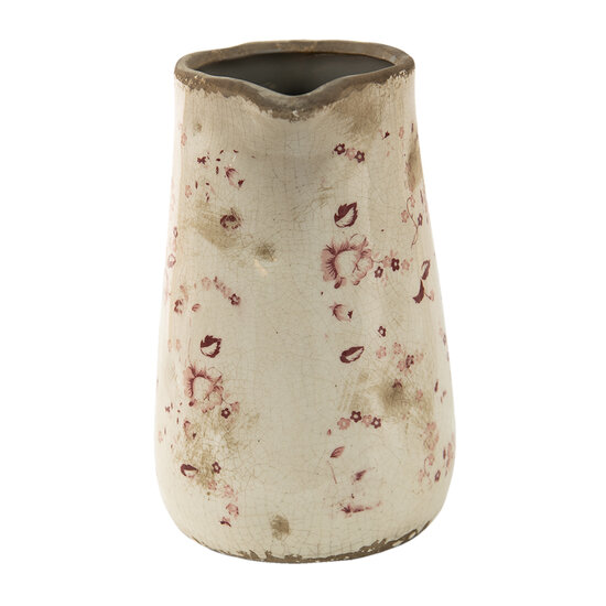 Clayre &amp; Eef   | Decoratieve Schenkkan Roze, Beige 16x11x18 cm / 1150 ml | 6CE1416