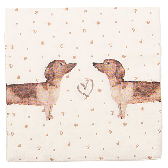 Clayre & Eef | Papieren servetten 33x33 cm (20) | DHL73