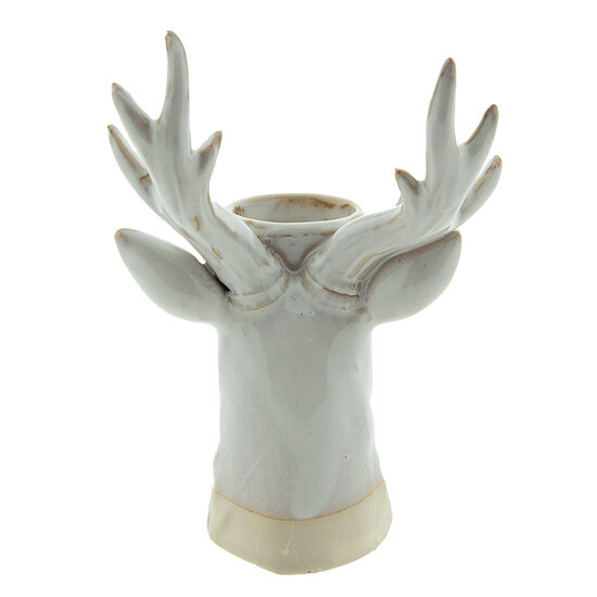 Clayre & Eef | Theelichthouder Rendier Beige, Bruin 12x11x18 cm | 6CE1496