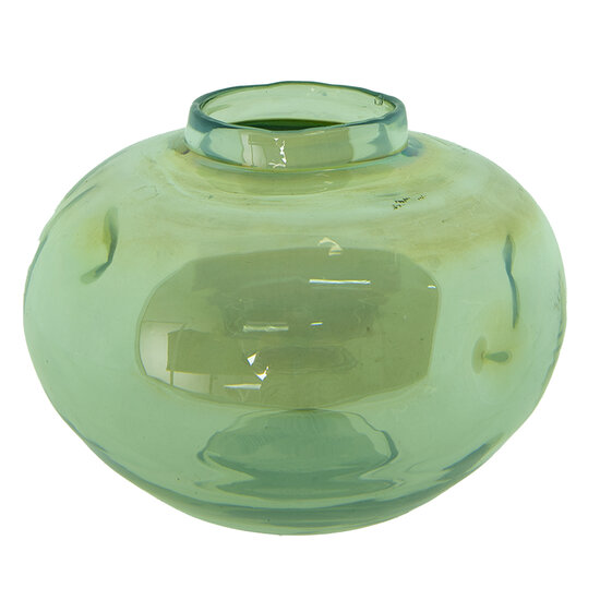 Clayre & Eef | Vazen glas Groen ø 15x11 cm | 6GL4090