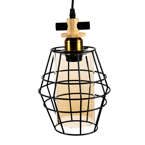 Clayre & Eef | Hanglamp Zwart 18x18x31 cm E27/max 1x40W | 6LMP755