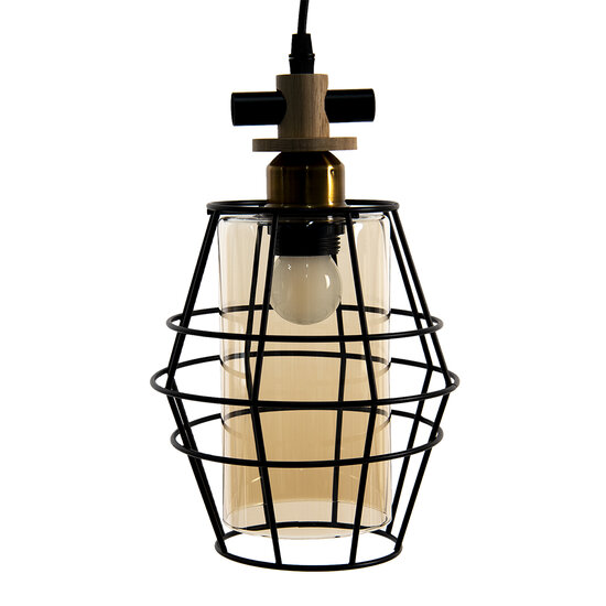 Clayre & Eef | Hanglamp Zwart 18x18x31 cm E27/max 1x40W | 6LMP755