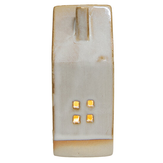 Clayre &amp; Eef   | Decoratie Huisje met LED Beige 5x5x12 cm | 6CE1506