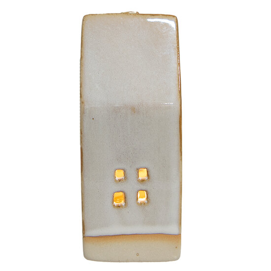 Clayre &amp; Eef   | Decoratie Huisje met LED Beige 5x5x12 cm | 6CE1506