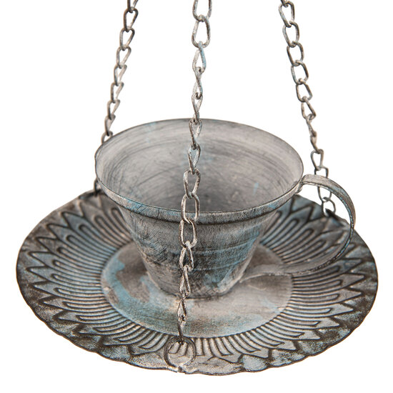 Clayre & Eef | Planthouder Blauw, Wit ø 21x10/48 cm | 6Y4839