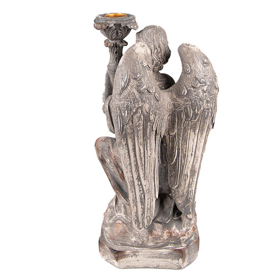 Clayre & Eef | Kandelaar Engel Grijs 15x14x29 cm | 6PR3733