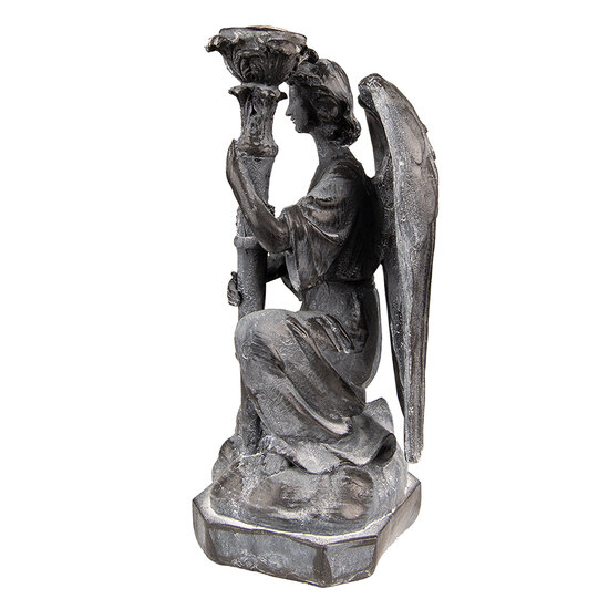 Clayre & Eef | Kandelaar engel Grijs 15x14x29 cm | 6PR3733Z