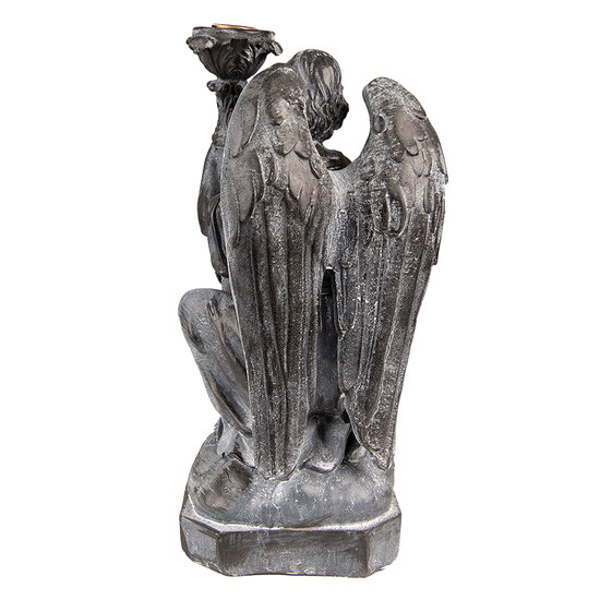 Clayre & Eef | Kandelaar engel Grijs 15x14x29 cm | 6PR3733Z