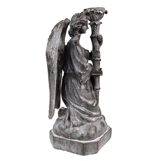 Clayre & Eef | Kandelaar engel Grijs 15x14x29 cm | 6PR3733Z