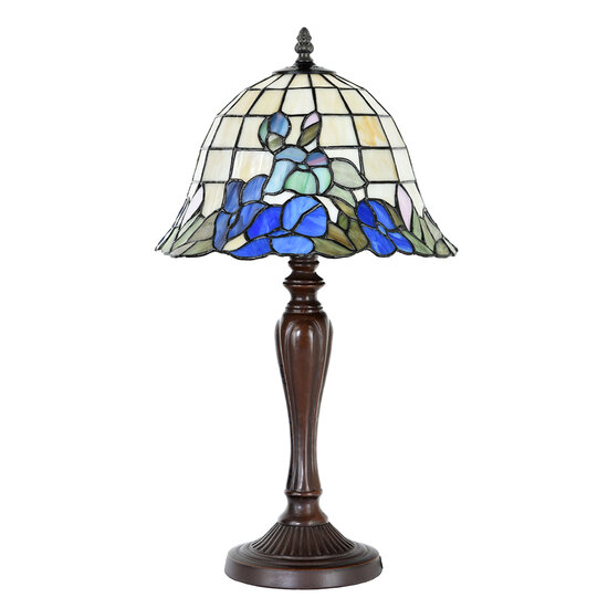 Clayre & Eef | Tiffany Tafellamp Blauw ø 29x53 cm E27/max 1x60W | 5LL-1211