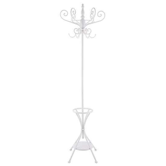 Clayre &amp; Eef   | Kapstok Staand Wit 50x50x180 cm | 40067W