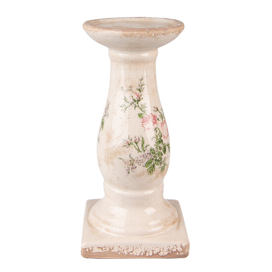 Clayre & Eef | Kandelaar Roze Beige ø 12x24 cm | 6CE1539M