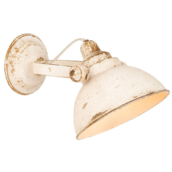 Clayre &amp; Eef   | Wandlamp Wit 21x30x19 cm E14/max 1x25W | 6LMP481W
