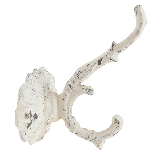 Clayre & Eef | Wandhaak Wit 10x10x13 cm | 6Y2283W