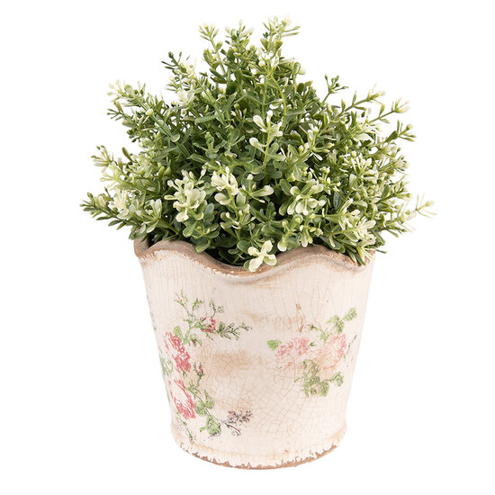 Clayre & Eef | Bloempot Binnen Roze, Beige ø 16x14 cm | 6CE1537M