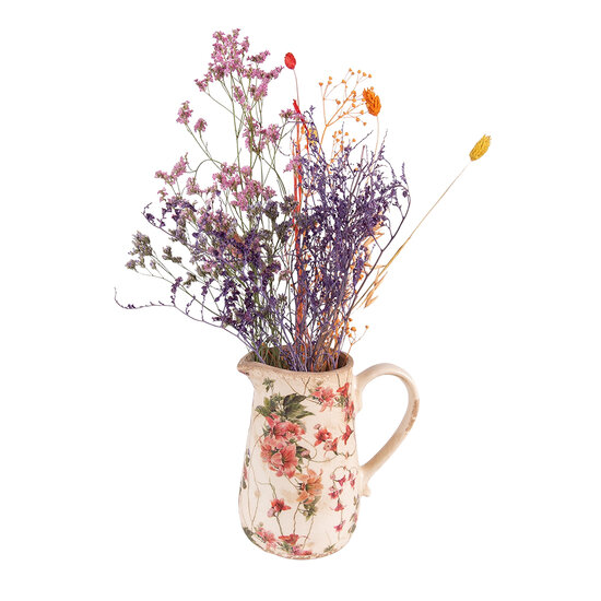 Clayre &amp; Eef   | Decoratieve Schenkkan Roze, Beige 16x12x18 cm | 6CE1550M