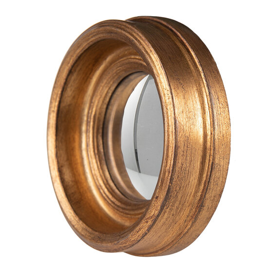 Clayre & Eef | Wandspiegel Goudkleurig ø 24x7 cm | 62S200GO