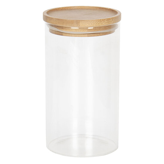 Clayre & Eef | Voorraadpot Deksel Transparant ø 8x15 cm | 6GL2419L