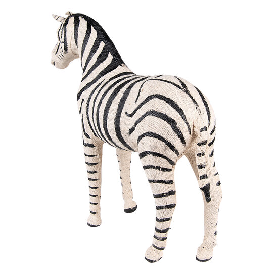 Clayre & Eef | Decoratie Beeld Zebra Zwart, Wit 27x10x28 cm | 65182M
