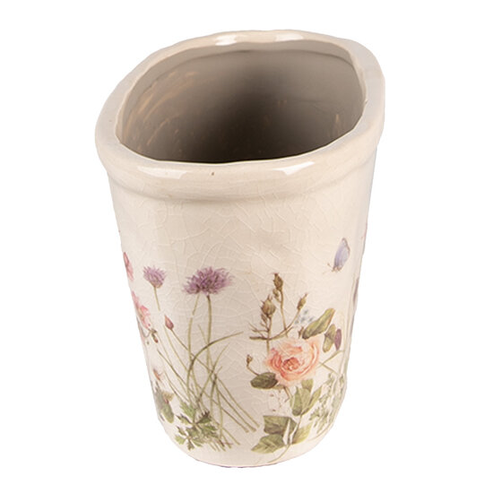 Clayre & Eef | Bloempot Binnen Roze, Beige 27x13x14 cm | 6CE1557L