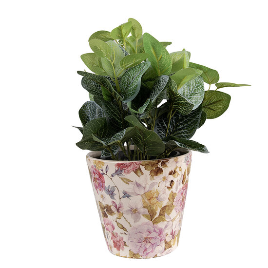 Clayre & Eef | Bloempot Binnen Roze, Beige ø 14x13 cm | 6CE1562S