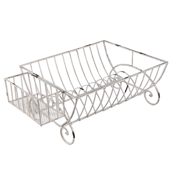 Clayre & Eef | Droogrek Wit 42x29x17 cm | 6Y2622