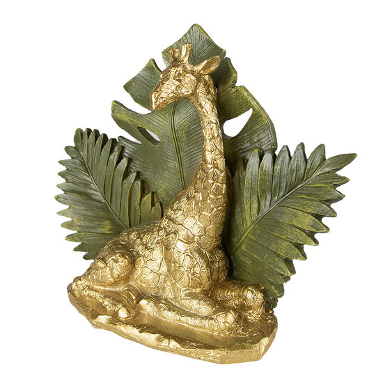 Clayre & Eef | Decoratie Beeld Giraf Goudkleurig 24x10x19 cm | 6PR3818