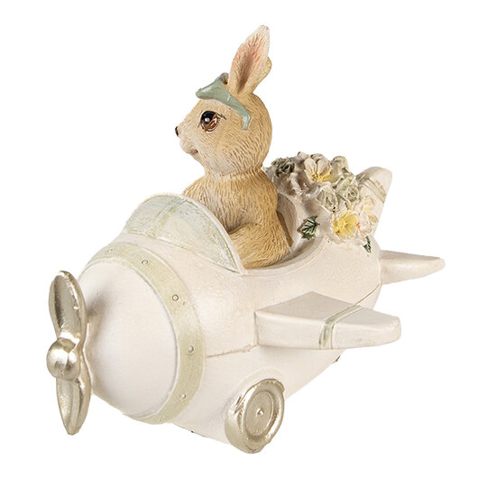 Clayre & Eef | Decoratie beeld Konijn Beige 15x11x12 cm | 6PR3838