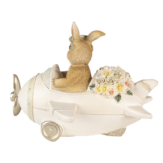 Clayre & Eef | Decoratie beeld Konijn Beige 15x11x12 cm | 6PR3838
