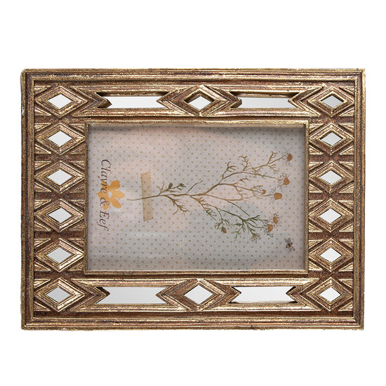 Clayre & Eef | Fotolijst Goudkleurig 16x2x22 cm / 10x15 cm | 2F1009
