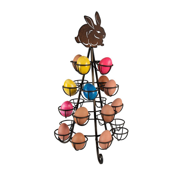 Clayre & Eef | Eierhouder Bruin ø 27x48 cm | 6Y5414