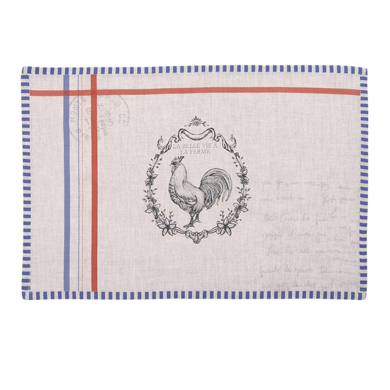 Clayre & Eef | Placemats Set van 6 Beige 48x33 cm | DFR40