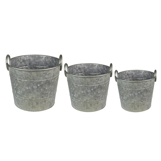 Clayre & Eef | Planthouder Groen ø 32x25 / ø 29x23 / ø 26x21 cm | 6Y4878