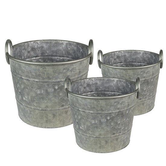 Clayre & Eef | Planthouder Groen ø 32x25 / ø 29x23 / ø 26x21 cm | 6Y4878