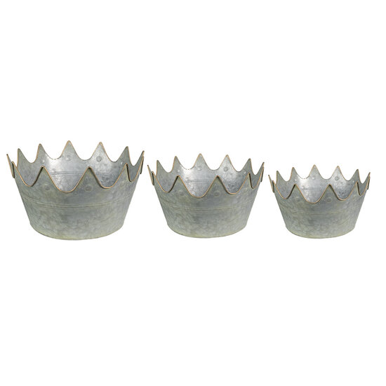 Clayre & Eef | Planthouder Groen ø 43x21 / ø 40x20 / ø 33x18 cm | 6Y4879