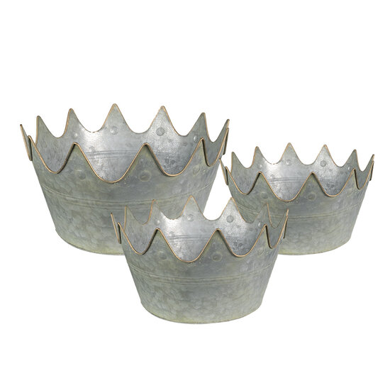 Clayre & Eef | Planthouder Groen ø 43x21 / ø 40x20 / ø 33x18 cm | 6Y4879