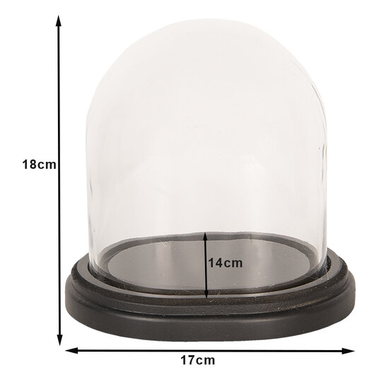 Clayre & Eef | Stolp Transparant 17x14x18 cm | 6GL2488
