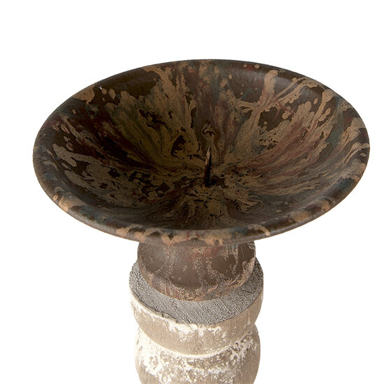 Clayre & Eef | Kandelaar Wit ø 17x51 cm | 6H2187