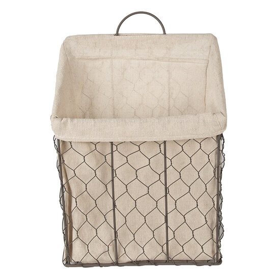 Clayre & Eef | Opbergmand Bruin Beige 23x9x21/37 cm | 6Y5253