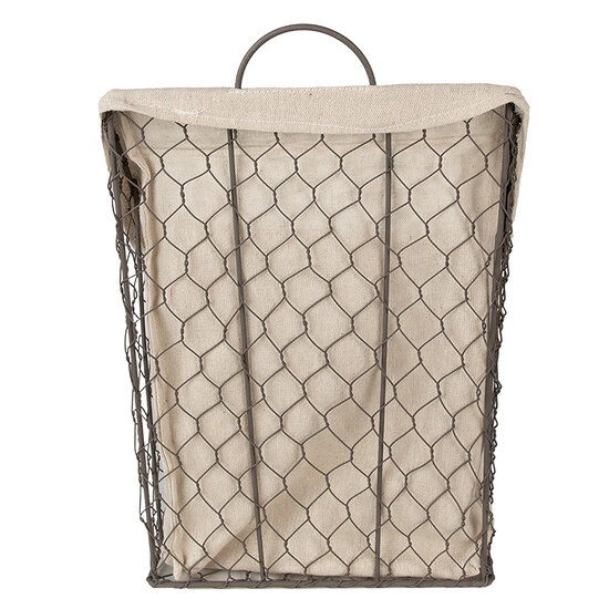 Clayre & Eef | Opbergmand Bruin Beige 23x9x21/37 cm | 6Y5253