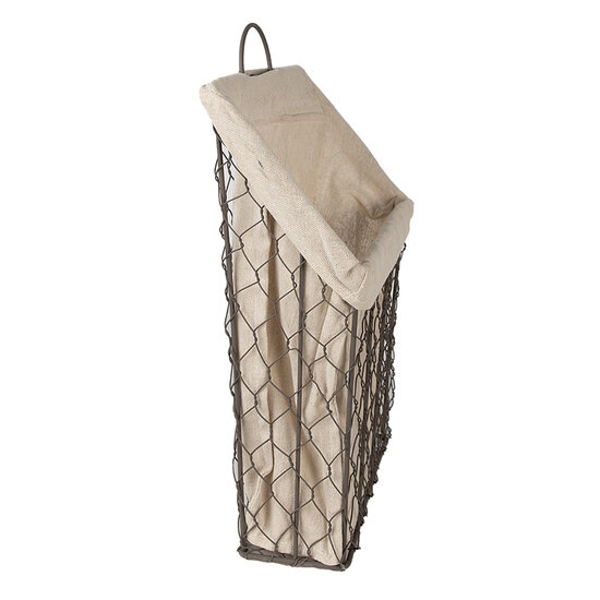 Clayre & Eef | Opbergmand Bruin Beige 23x9x21/37 cm | 6Y5253
